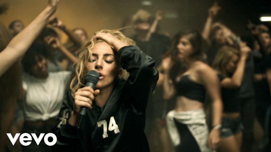 A scene from one of Lady Gaga's music videos. 
Credit: Vevo