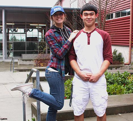 Nicole Hen and Alex Kodama pose for a photo.