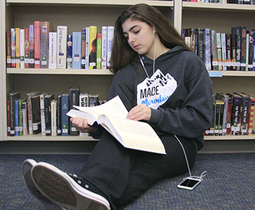 A student studying.