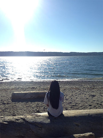 This picture was taken at Mukilteo Beach.