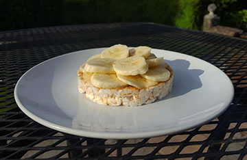The Peanut Butter and Banana Rice Cakes.