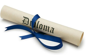 A high school diploma.
Credit: Creativecommons.com