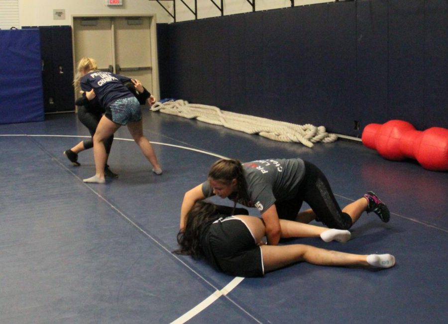 The girls at a morning practice.