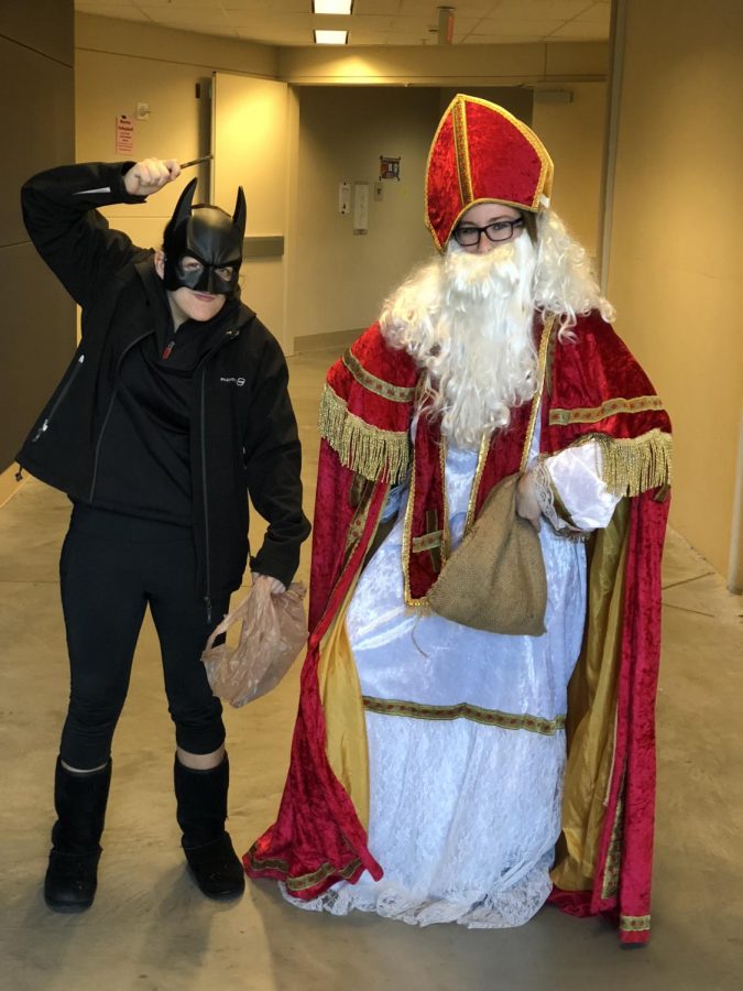Alonso and Anderson dressed up in their costumes.