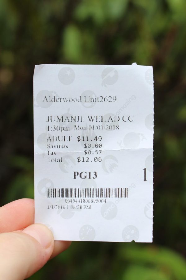 Movie+ticket+for+the+new+Jumanji.