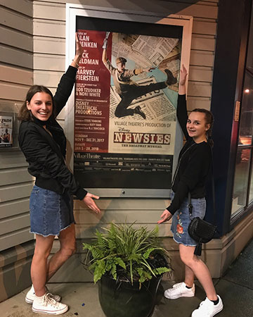 My and I in front of the poster for the show.