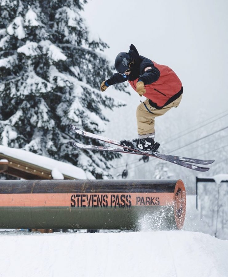 Senior Brandon Salvador hitting a gnarly rail