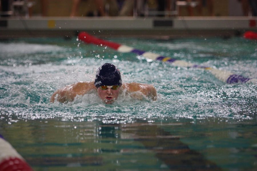 Zach Cermak in the 100 yard butterfly.