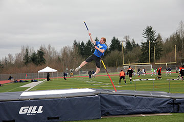 Pole vaulters at practice.
