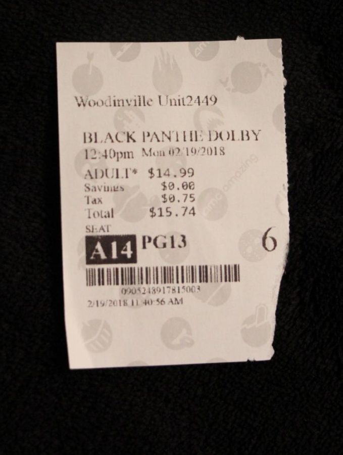 The Black Panther movie ticket.