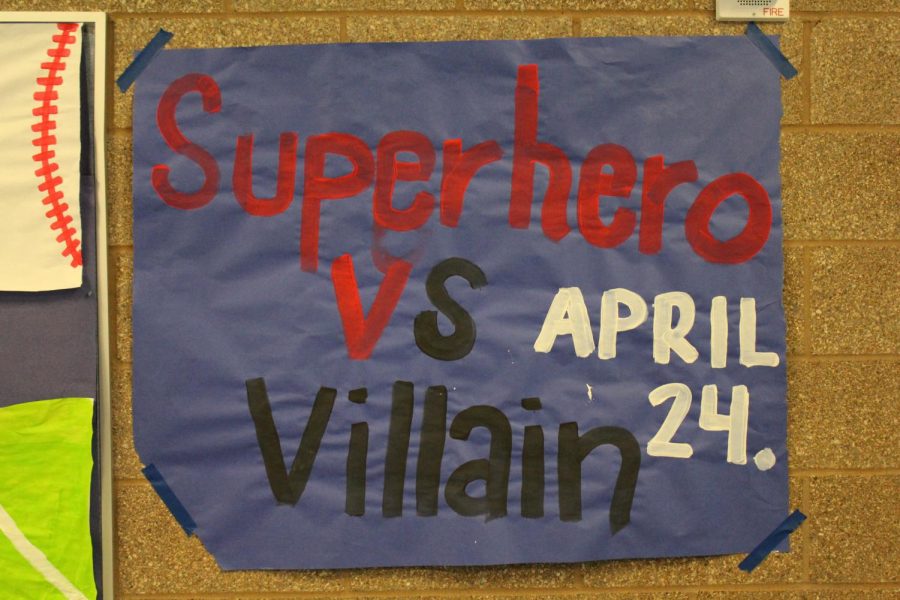 A poster advertising Tuesday's spirit theme 