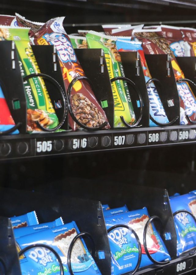 Snacks found in vending machine.