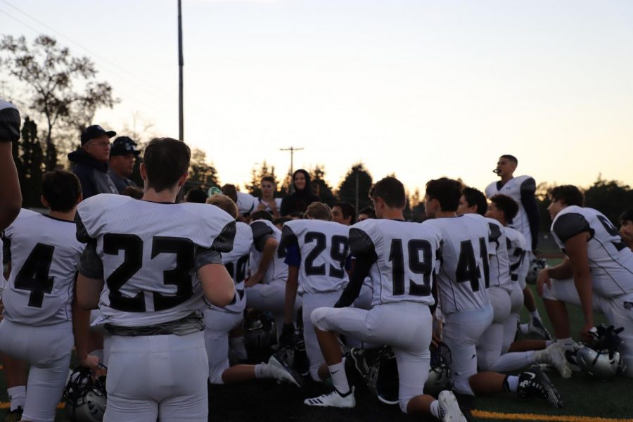 GP Frosh Team has a postgame discussion.