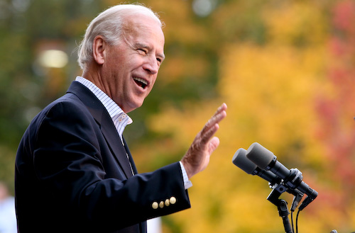 Former Vice President and current Democratic frontrunner speaks at a rally.
Credit: Barack Obama via Flickr