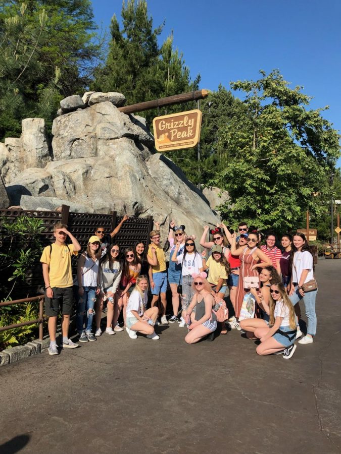 Yearbook students take a day at Disneyland during a National Journalism Conference field trip..