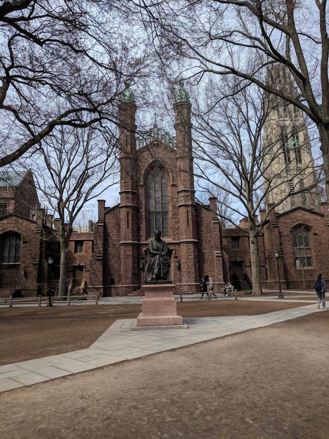 The front of Yale University in New Haven, Connecticut.