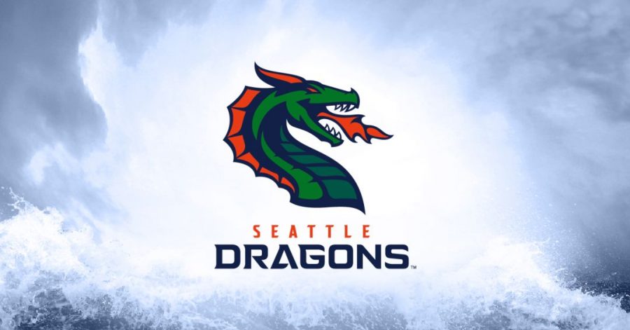 The new Seattle Dragons logo. The team is a part of the new XFL football league. 
