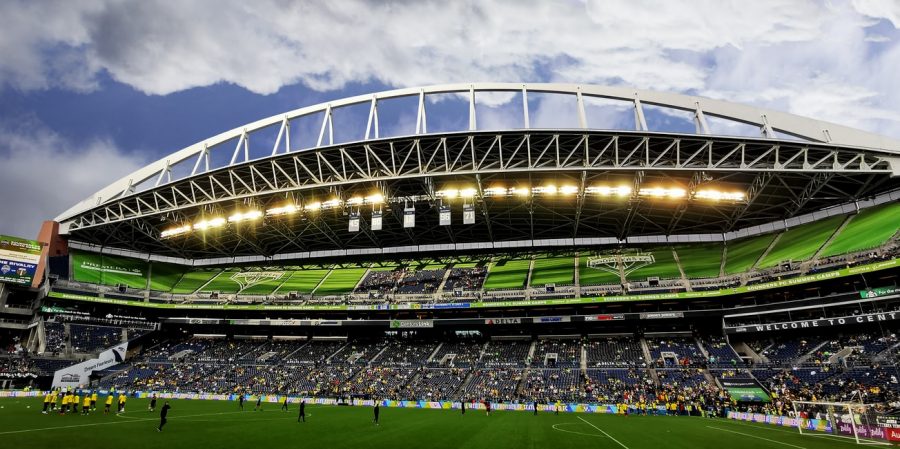 Lumen+Field%2C+home+of+the+Seahawks%2C+during+a+Seattle+Sounders+game