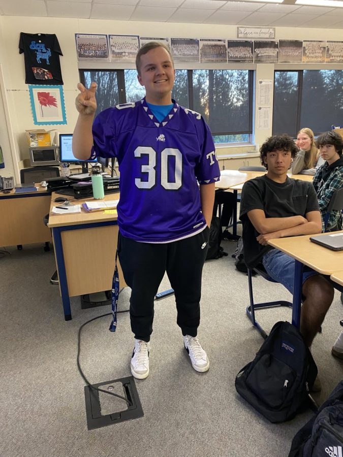 After Principal Applegate's TCU beat Texas, I had to wear a TCU jersey to school.