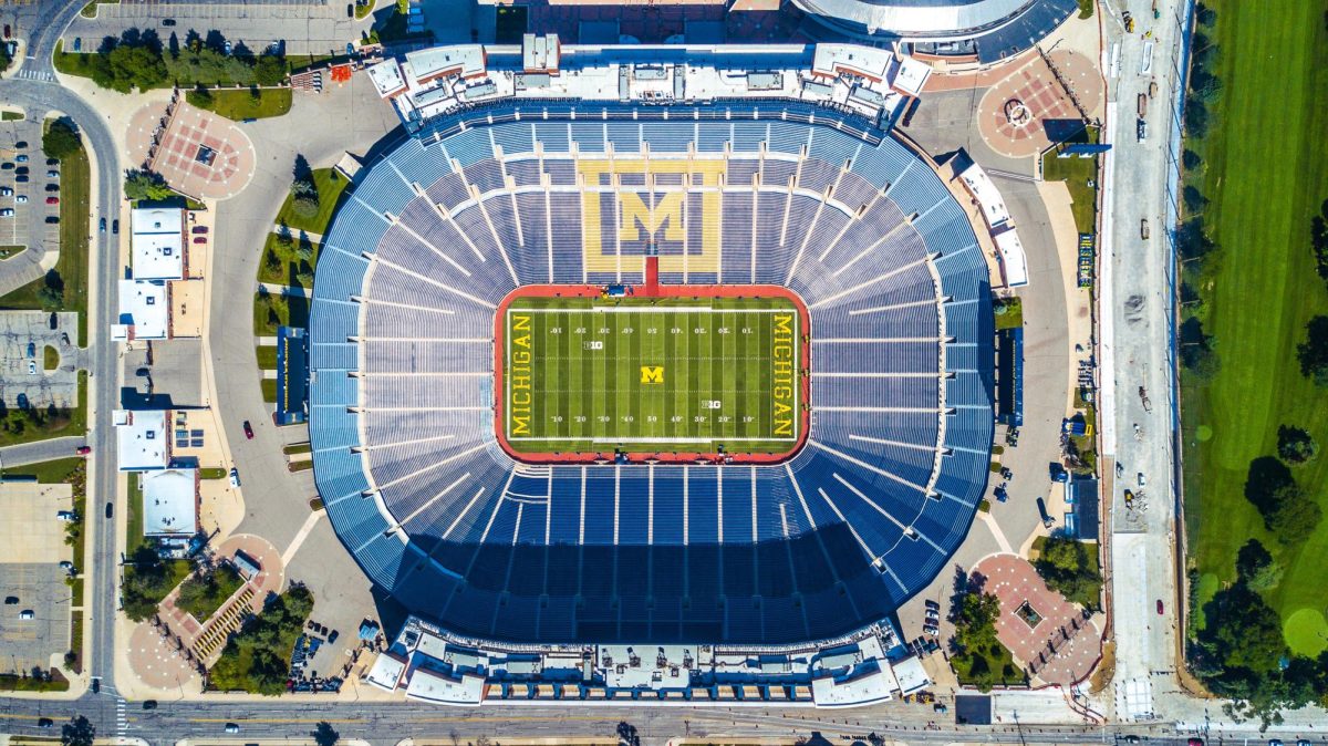 The 107,000 seats in Michigan Stadium were emptied as fans stormed the field after the Wolverines beat Ohio State