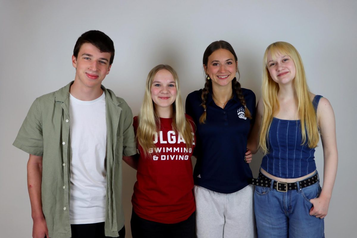 Next years senior class officers, Simon Gaedcke, Claire Butler, Rachel Papson, and Isabella Botchek.