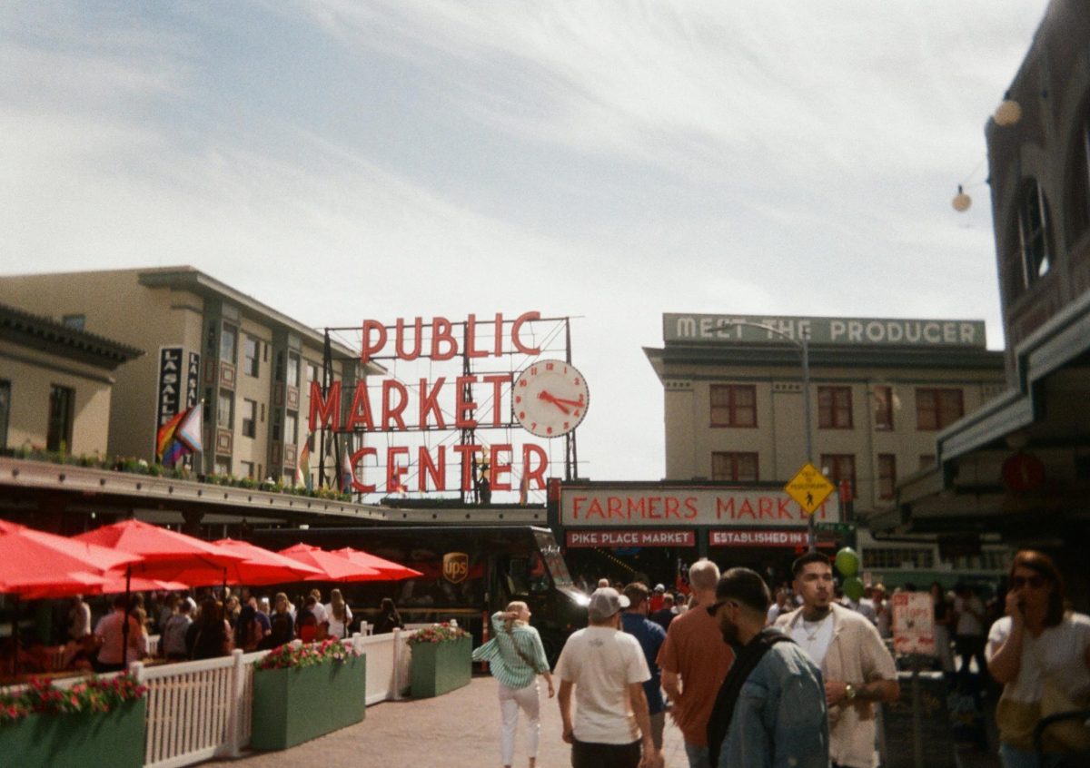 During a trip to Seattle, Garrett Clarke snaps a flick of Pike Place Market on his film camera.